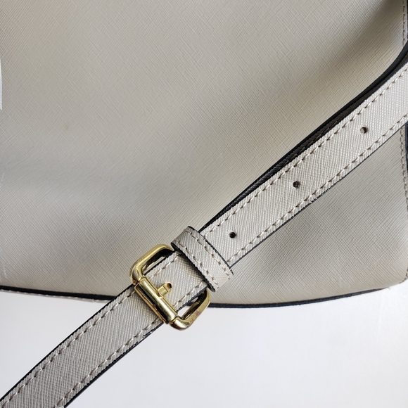 Jack French Leather Bag, Gray & Purple Handbag with Removable Strap - Picture 8 of 13